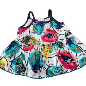 Catimini made in France Butterfly Tank top with Peplum Baby Girl Size 12 Months